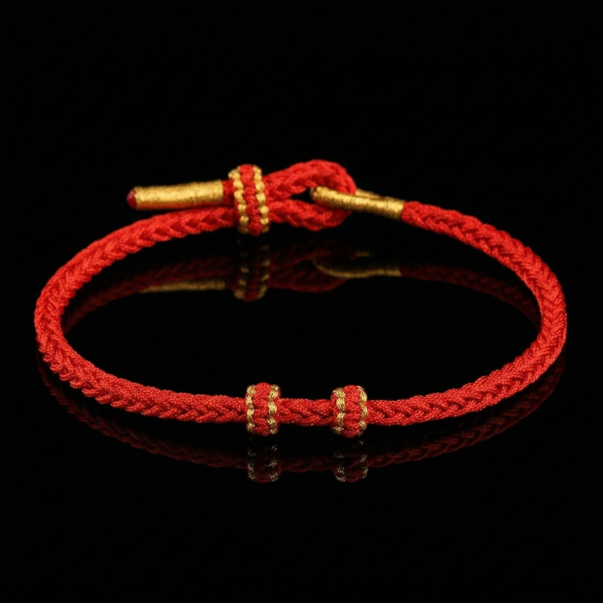 Tibetan Luck Bracelet No. 7 in light red