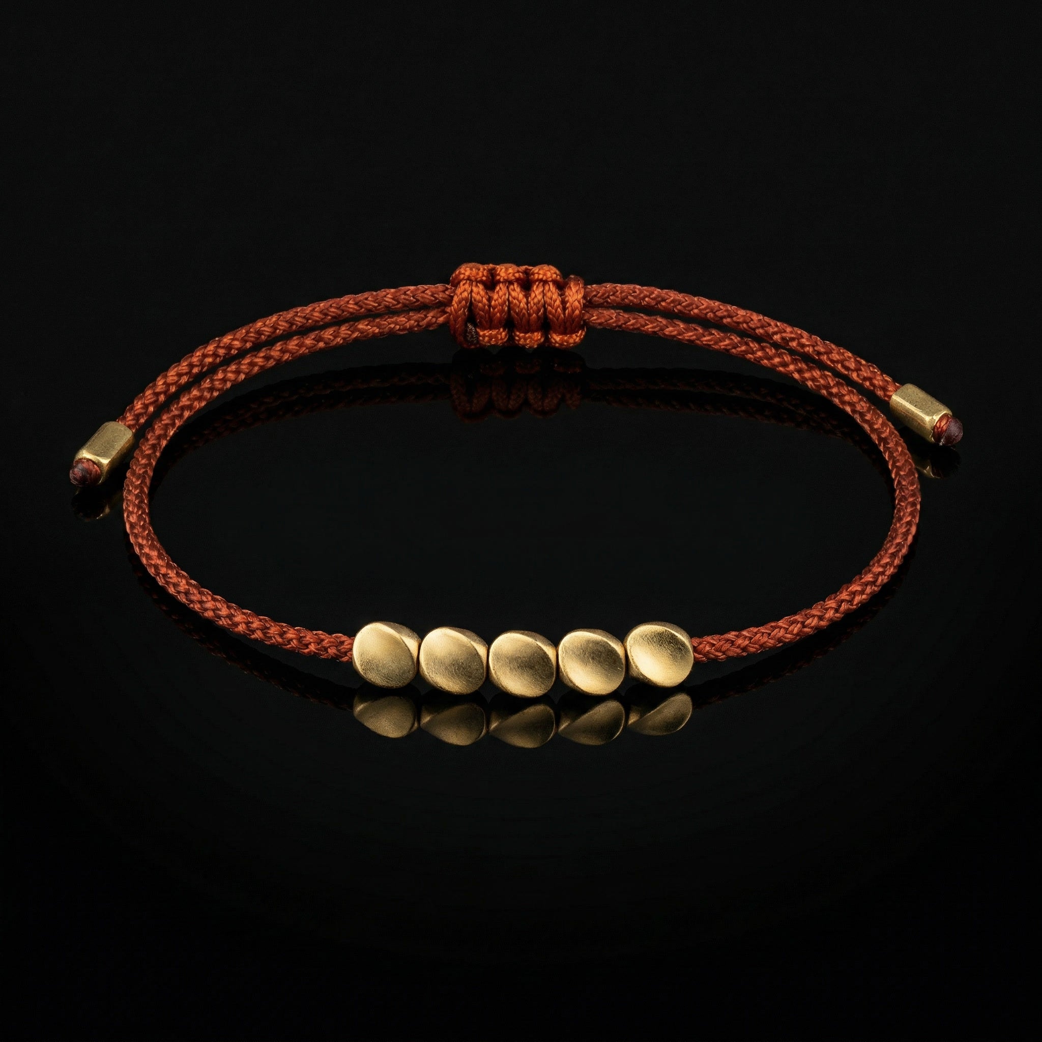 Red Tibetan copper luck bracelet